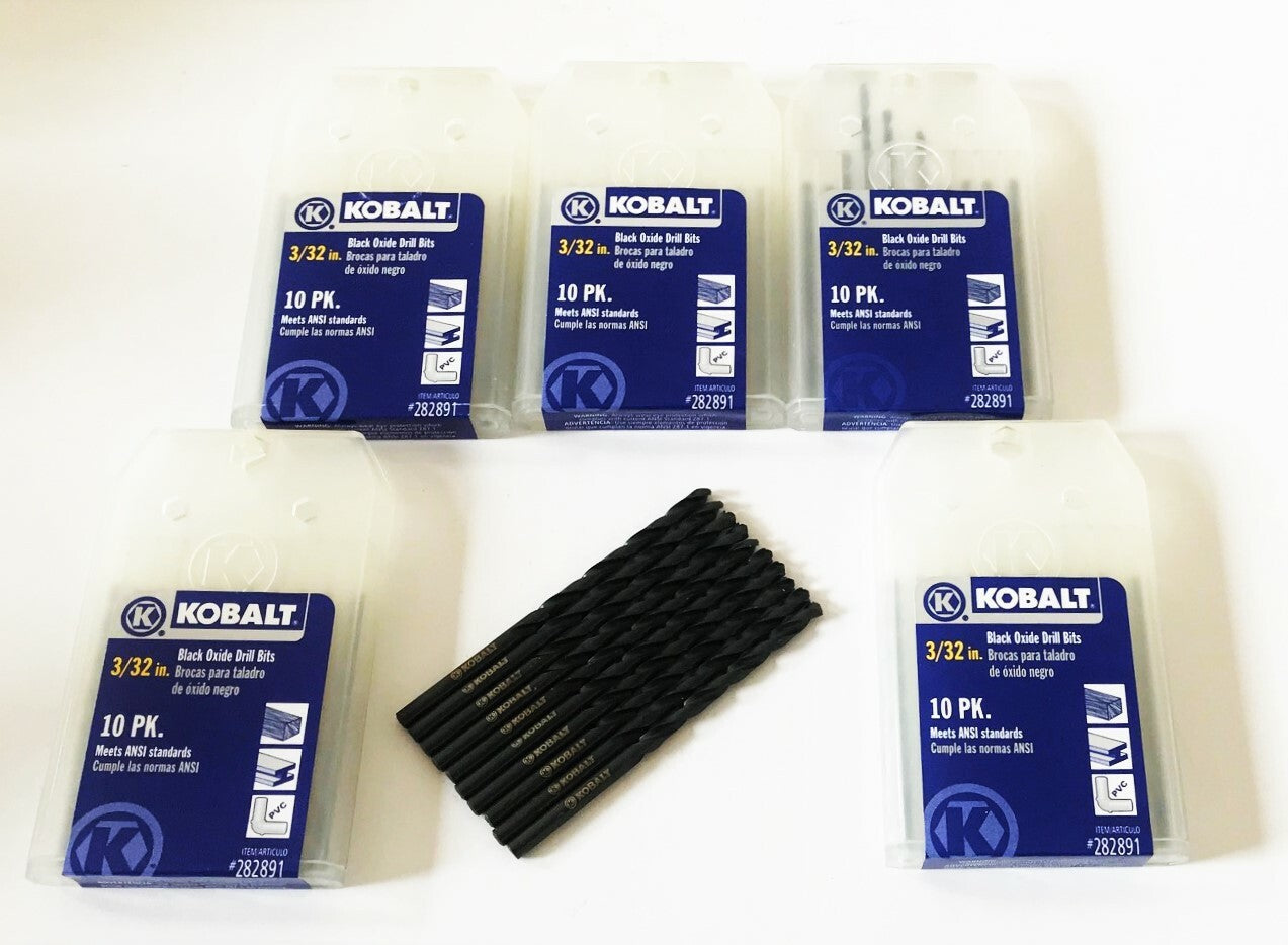 KOBALT 3/32-Inch Laser Etched Black Oxide High Speed Drill Bits by KOBALT