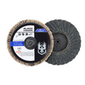 50 Pack - 2" Mini Flap Discs 80 Grit Quick Change Sanding Roloc Style