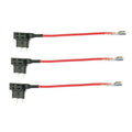 3pack Car Fuse Add-a-circuit Tap Adapter Cable Wire Medium Size
