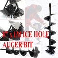 8" X 1m Ice Auger Hole Digger Bit Shaft 3/4" Bit Drilling Double