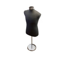 Black Coat Form & Neckblock Mannequin W/ Metal Stand, Adjustable