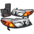 For 2006-2011 Honda Civic Sedan Pair Black/amber | Built Supply Co