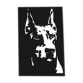 Black Pet Dog Bumper Doberman Die Cut Decal Window Car Laptop Decor