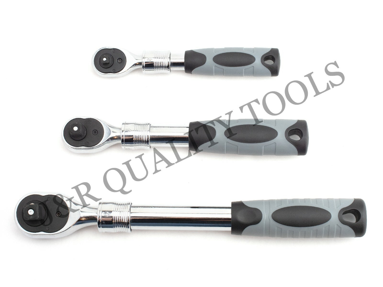 3pc Drive Long Handle Ratchet Socket Wrench Set