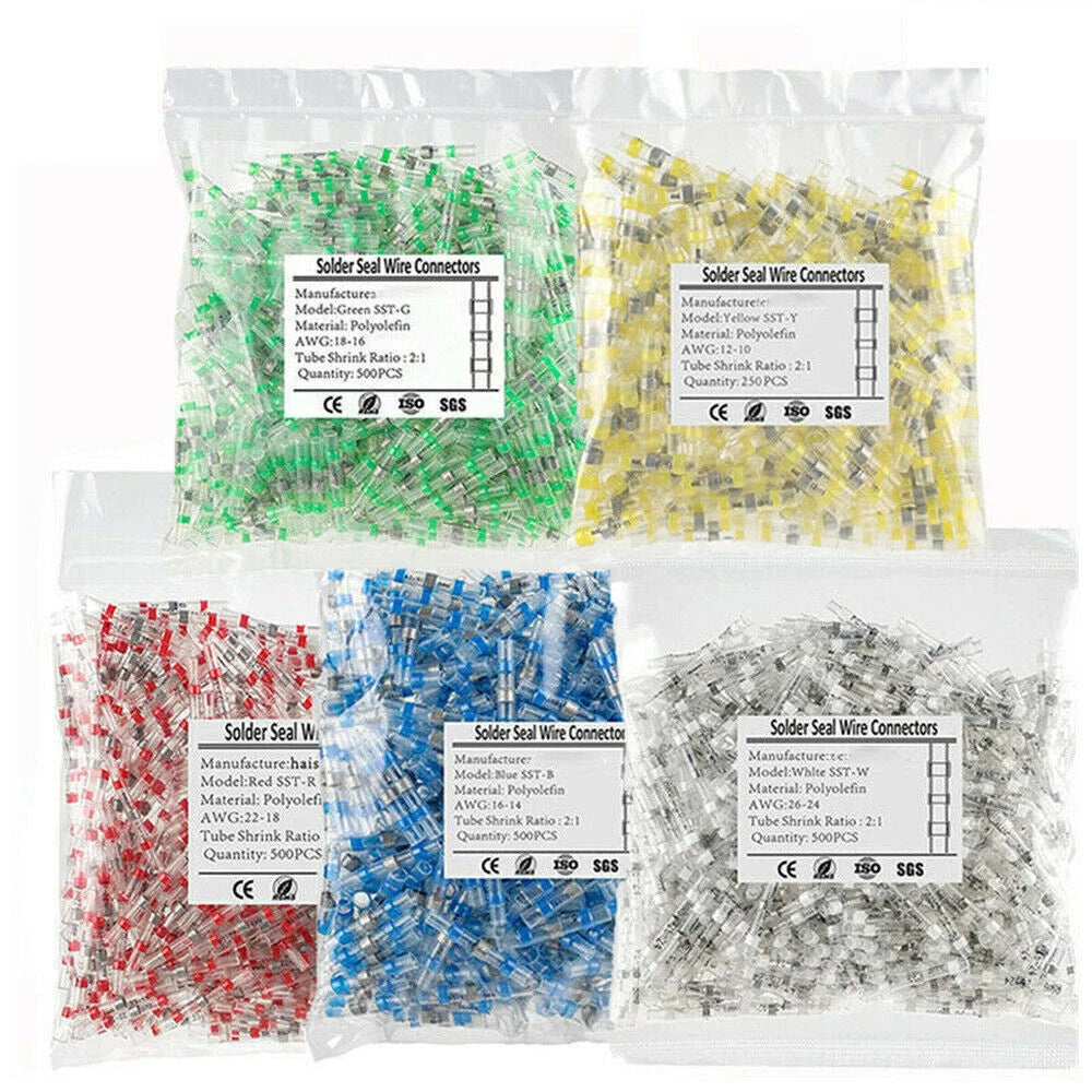 340/100x Waterproof Solder Seal Sleeve Heat Shrink Wire Connectors