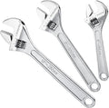 WORKPRO 3PC Adjustable Wrench Set 6" 8" 10"