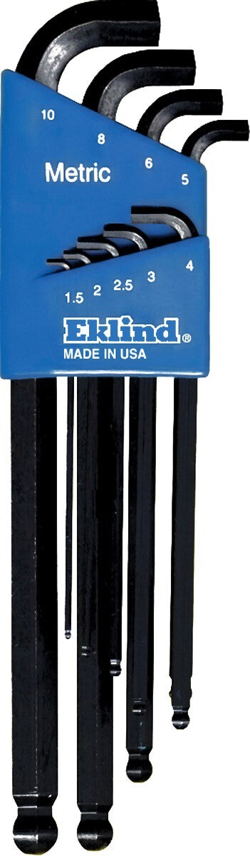 Eklind 9pc Stubby Metric Ball End Hex Wrench Set