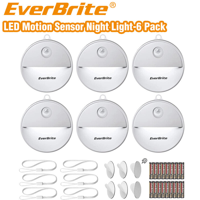 EverBrite 6-Pack LED Motion Sensor Night Light Automated On&Off Motion