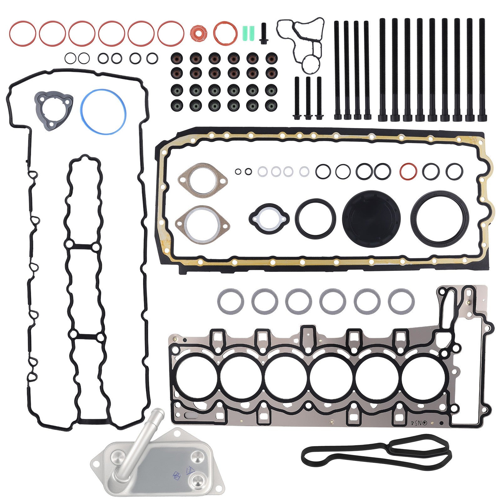 Leak-Proof Oil Cooler Assembly for BMW 128i N54 2008-2013 w/ Gaskets
