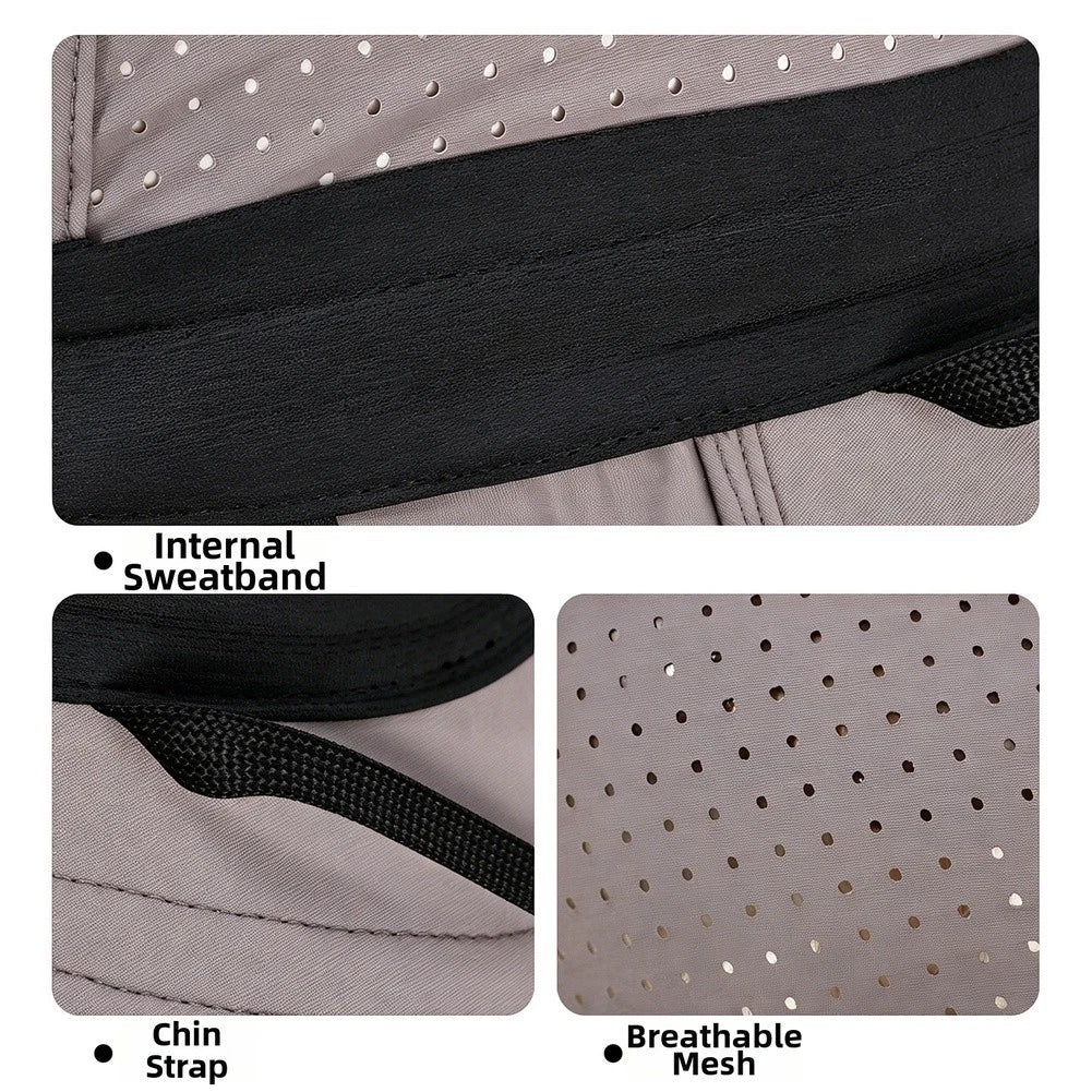 Breathable Polyester Sun Hat Lightweight Foldable With Wide Brim For