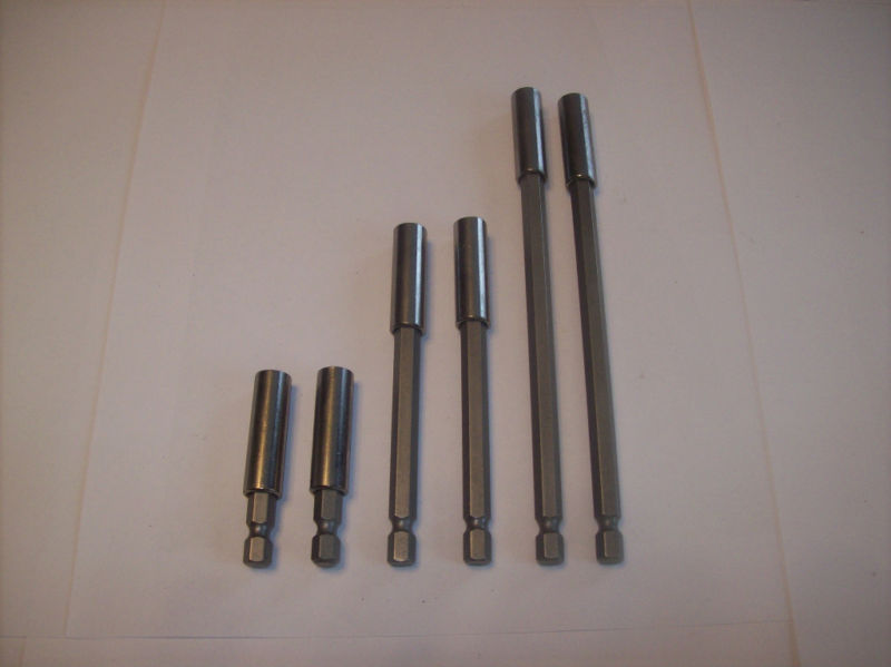 6pc 1/4" Hex Magnetic Extension Screw Bit Holder Set