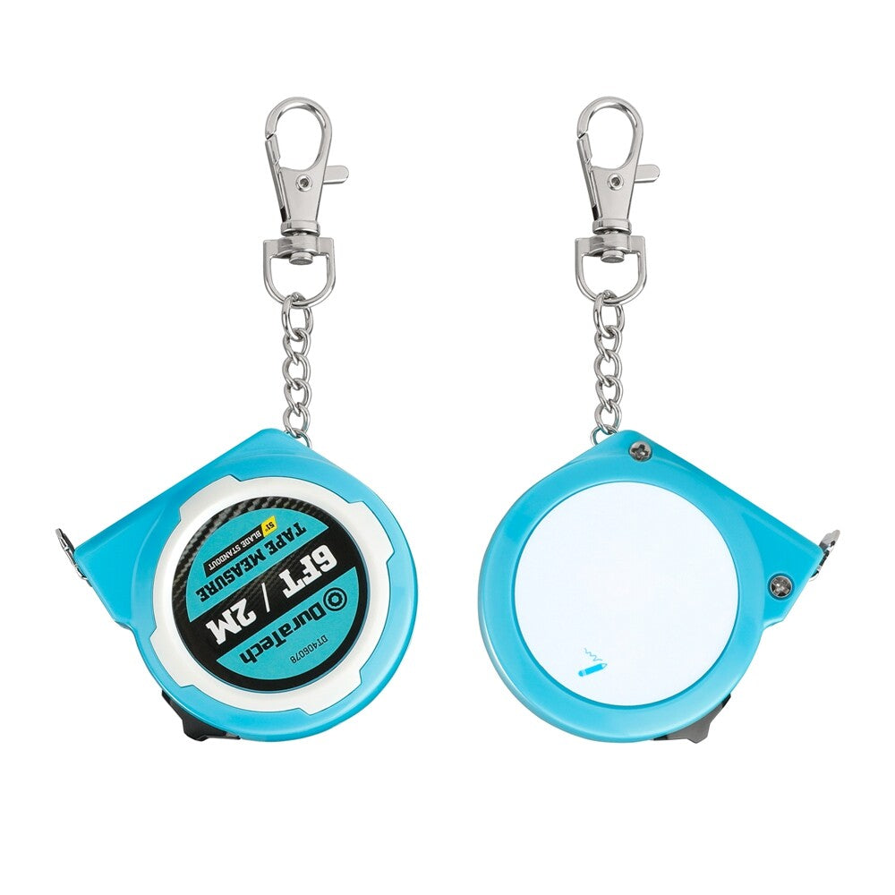 Duratech 2piece 6ft/2m Mini Tape Measure Keychain Small Tape Measure