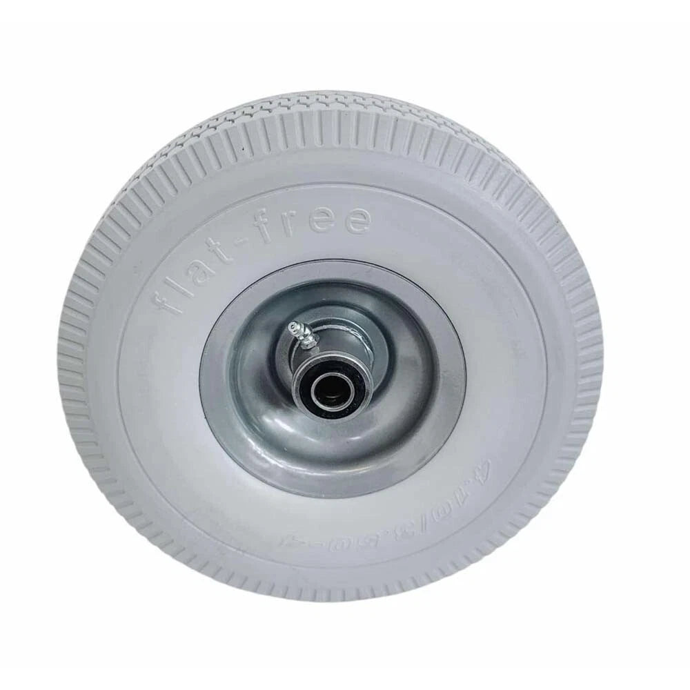 4.10/3.50-4" Flat Free Tire And Wheel - 10 Inch Solid Rubber Tires -