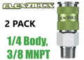 2 Legacy Flexzilla Pro High Flow Air Hose Quick Coupler's 3/8" Mnpt