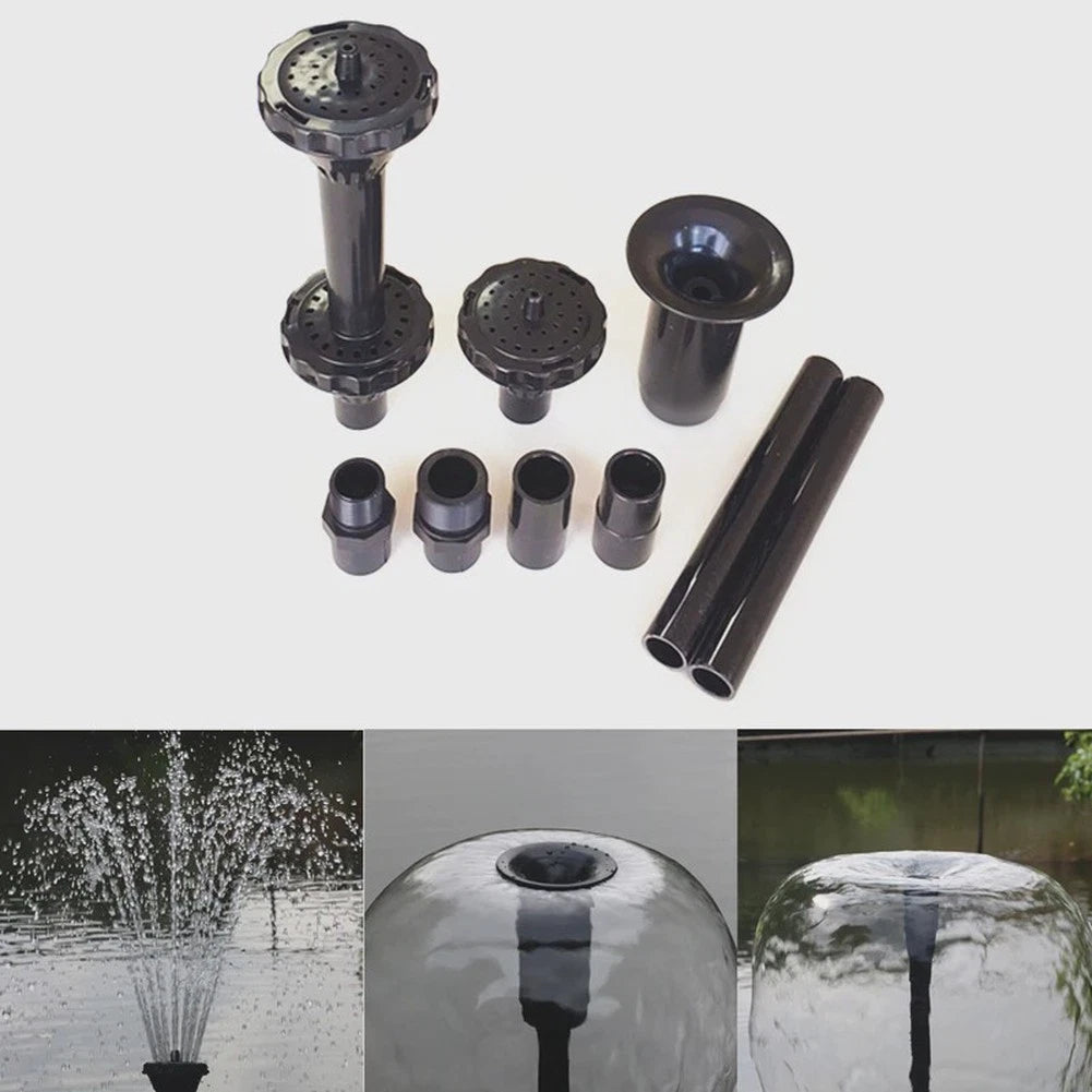 Fountain Nozzle Set Plastic 1/2 In 3/4 In For Garden Pond Water