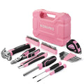 35PCS Pink Hand Tool Set Household Tool Kit Basic Tool Set with