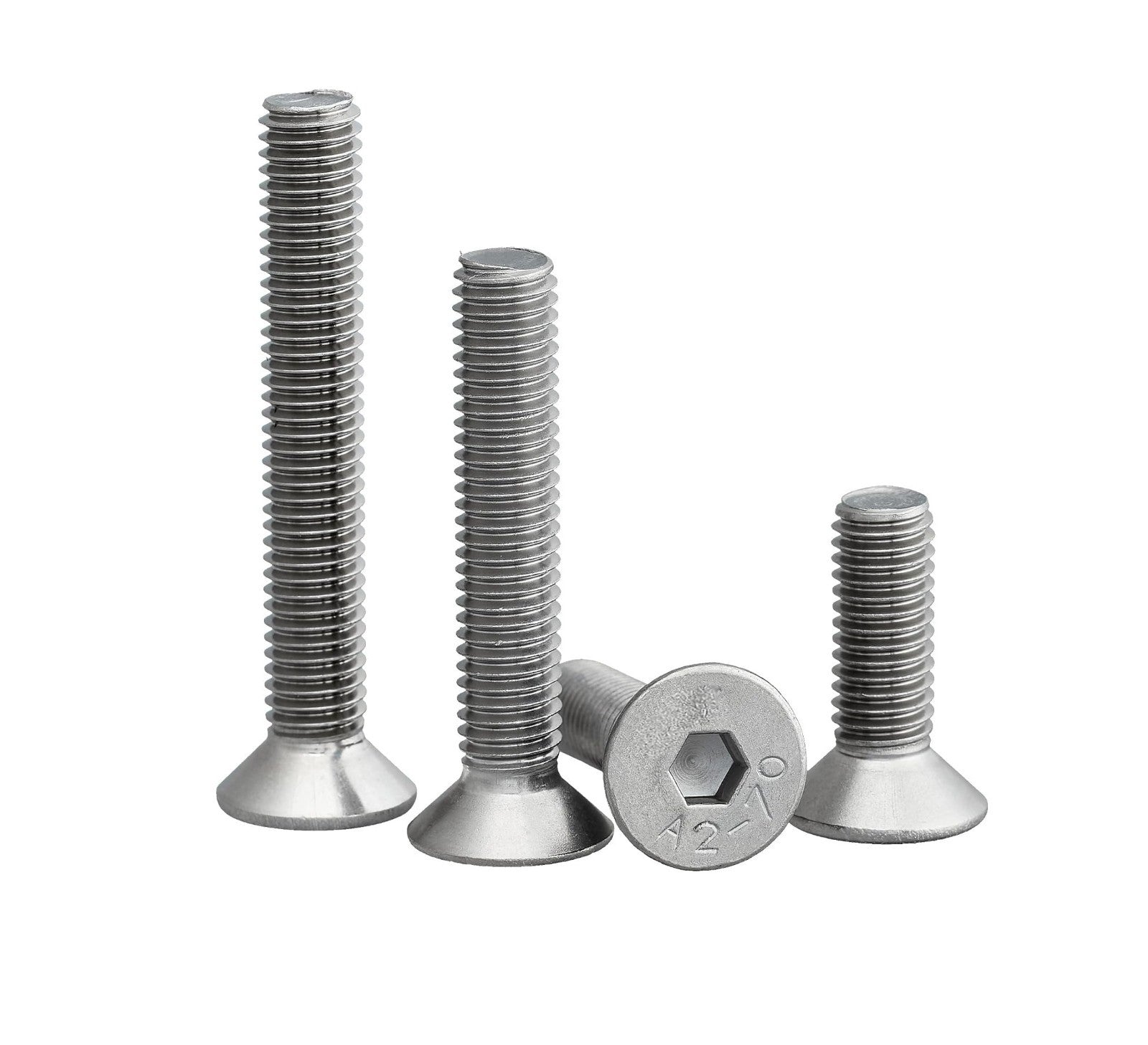 A2-70 Stainless Steel Hexagon Hex Countersunk Screw Flat Head M2.5–m14