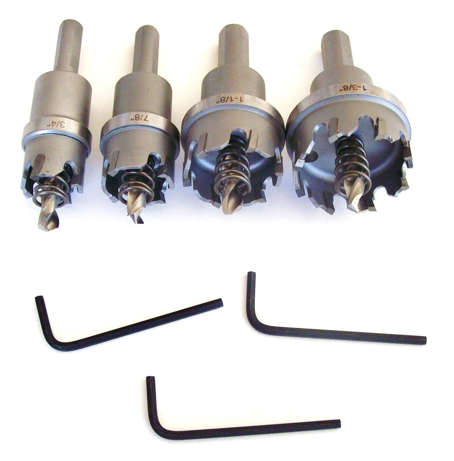 4pc K&W TCT CARBIDE HOLE CUTTER SET TUNGSTEN SHEET METAL SAW DRILL BIT 3/4-1-3/8