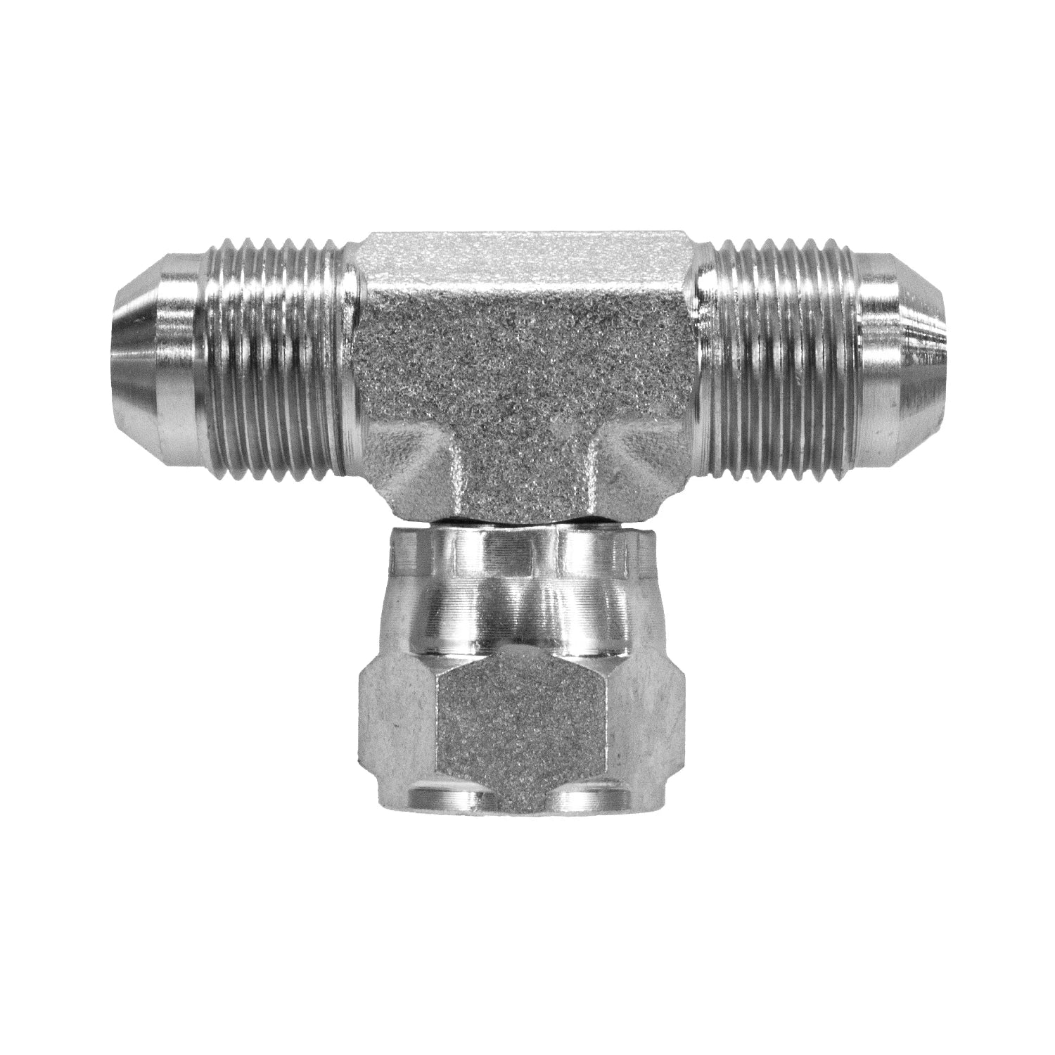 6600-06-06-08 HYDRAULIC ADAPTER  3/8" MALE JIC X 3/8" MALE JIC X 1/2" FEMALE JIC