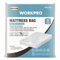 Workpro 2-pk Queen/king 2mil Plastic Mattress Bag For Moving Storage