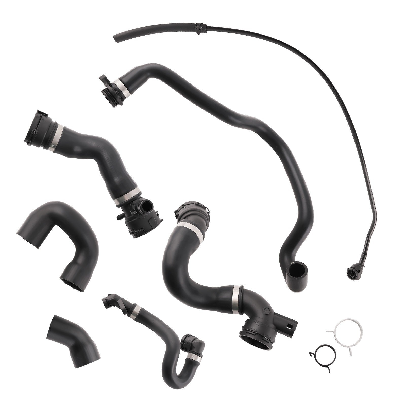 7 Hoses Radiator Coolant Water Hose Pipe Kit For BMW E90 128i 328i N51