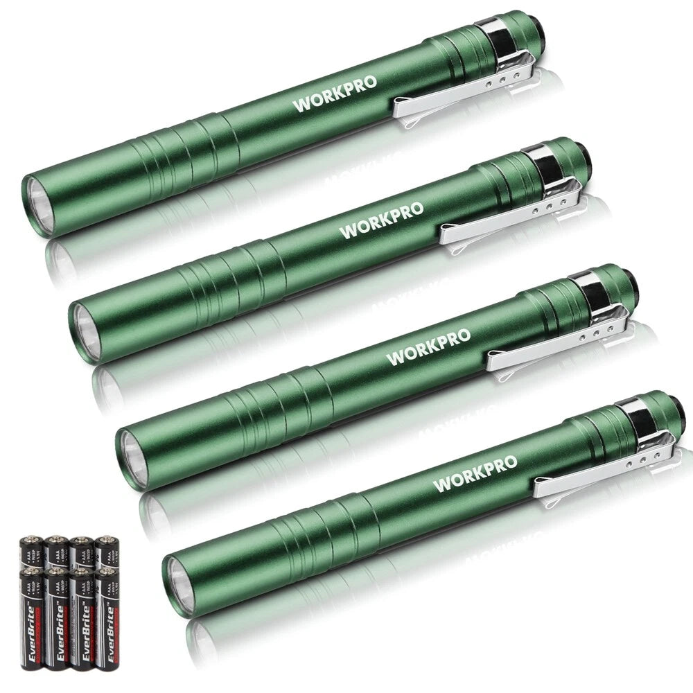 Workpro Led Flashlight Pocket Light Ultra Bright Handheld Aluminum
