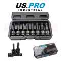 Us Pro Industrial 1/2" Dr Long Impact Torx Bits Socket Set T30 - T80