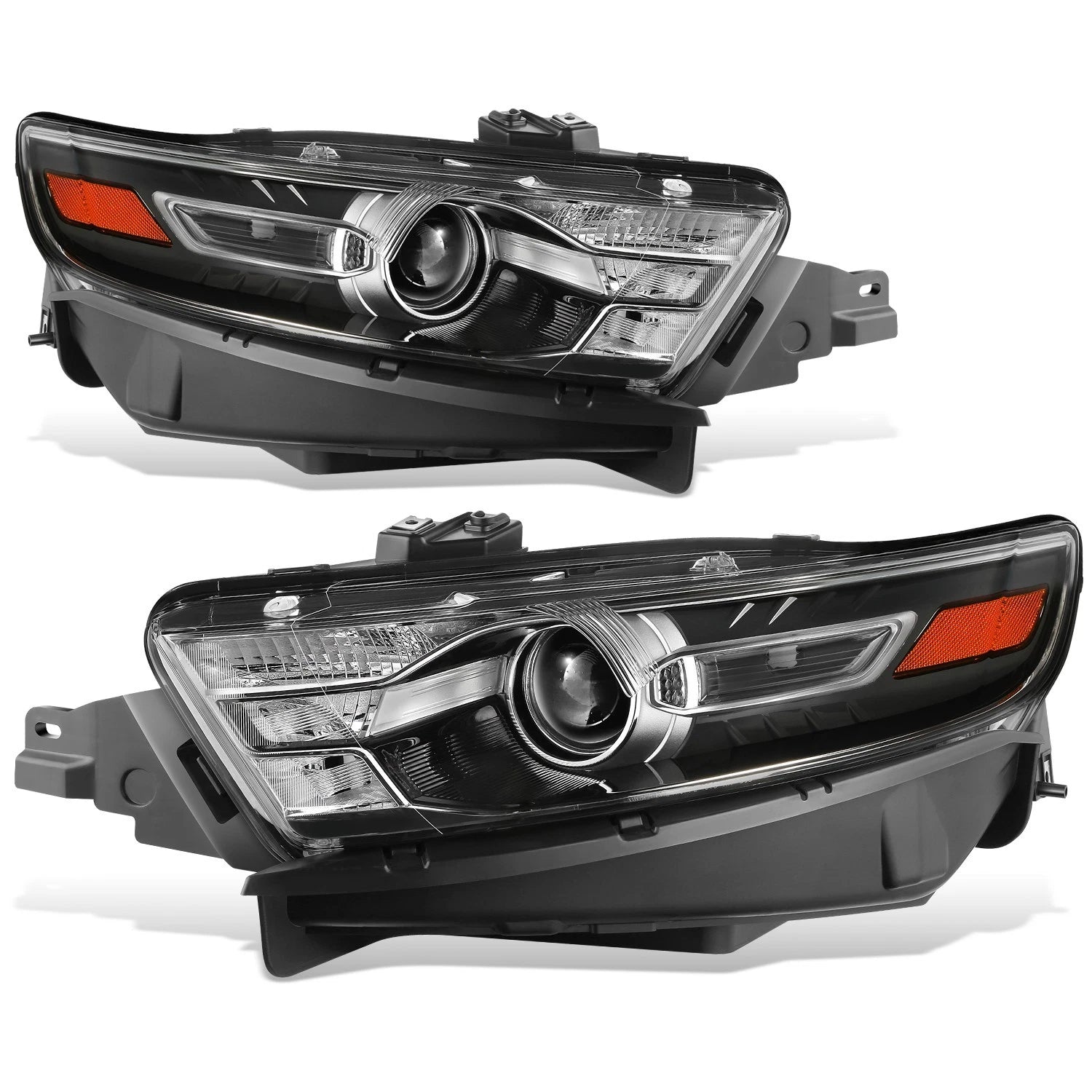 Fit 13-19 Ford Taurus Oe Style Black Housing Amber | Built Supply Co