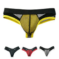 Mens Breathable Mesh Underwear Thong Pouch Underpant Lightweight