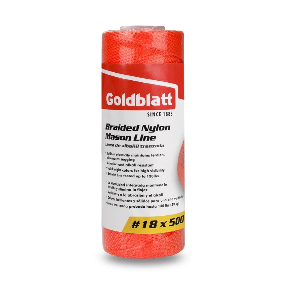 Goldblatt #18x500feet Braided Nylon Mason Line High Durable Braided
