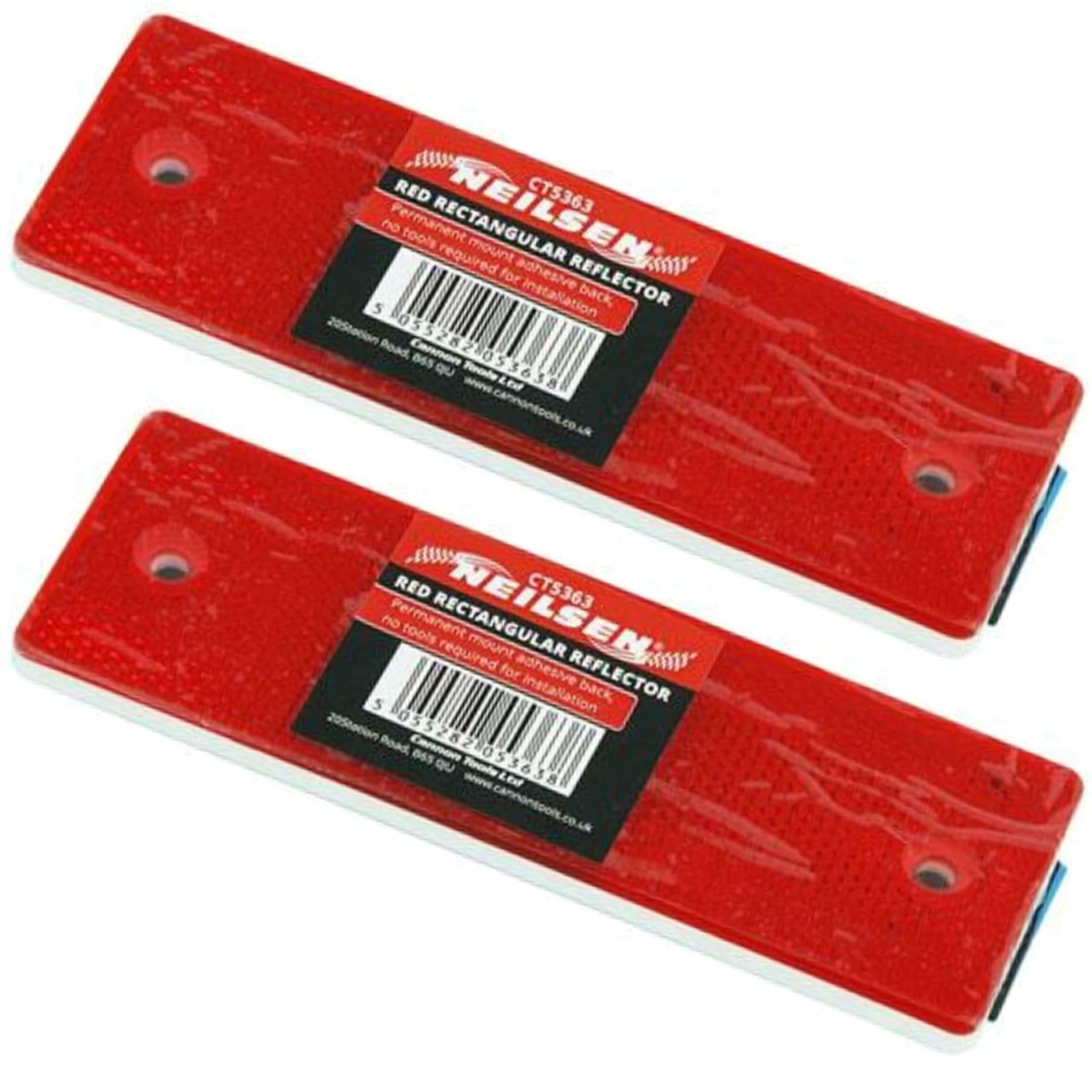 Neilsen 2pc Red Rear Trailer Reflectors