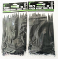 200 GRIP TOOLS 8" SCREW HOLE MOUNT UV BLACK NYLON WIRE CABLE ZIP TIES #54430Open