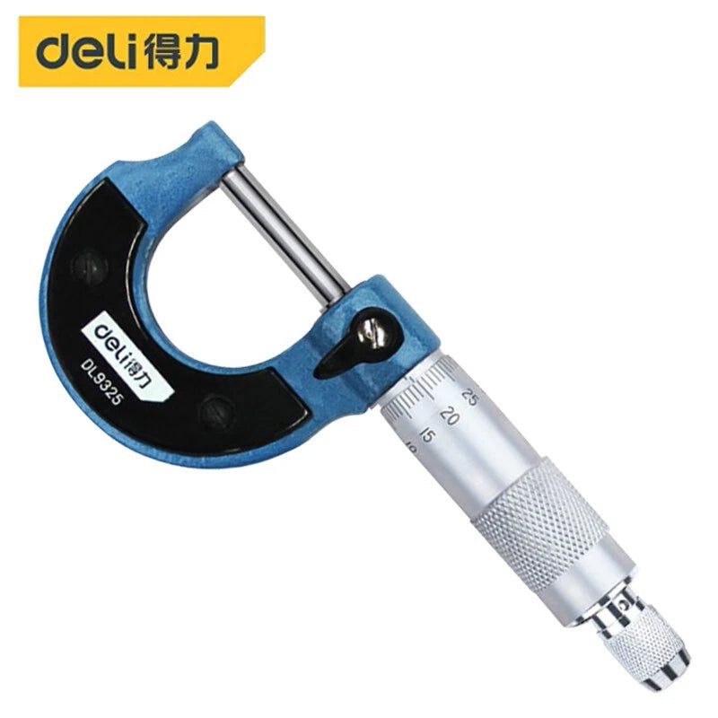 deli High Precision Micrometer Micrometers Metalworking Measuring Gauging Tool