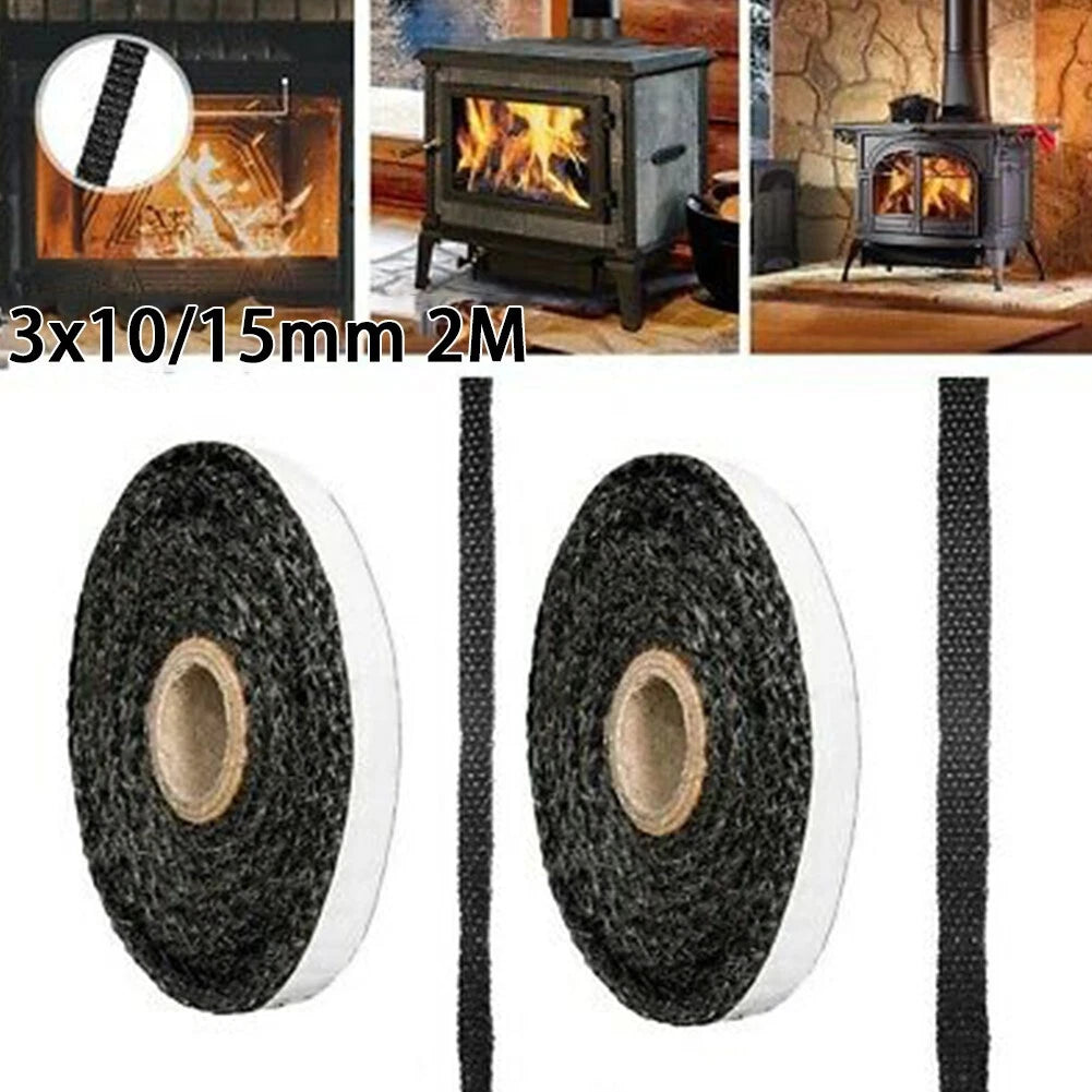 2m*3 Mm Stove Glass Seal Tape Fire Rope Gasket Wood