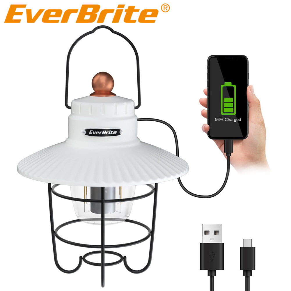 EverBrite LED Camping Lantern USB C Rechargeable Lantern 3 Modes