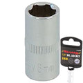 Neilsen 1/4" Drive Standard Shallow Square Metric Singl