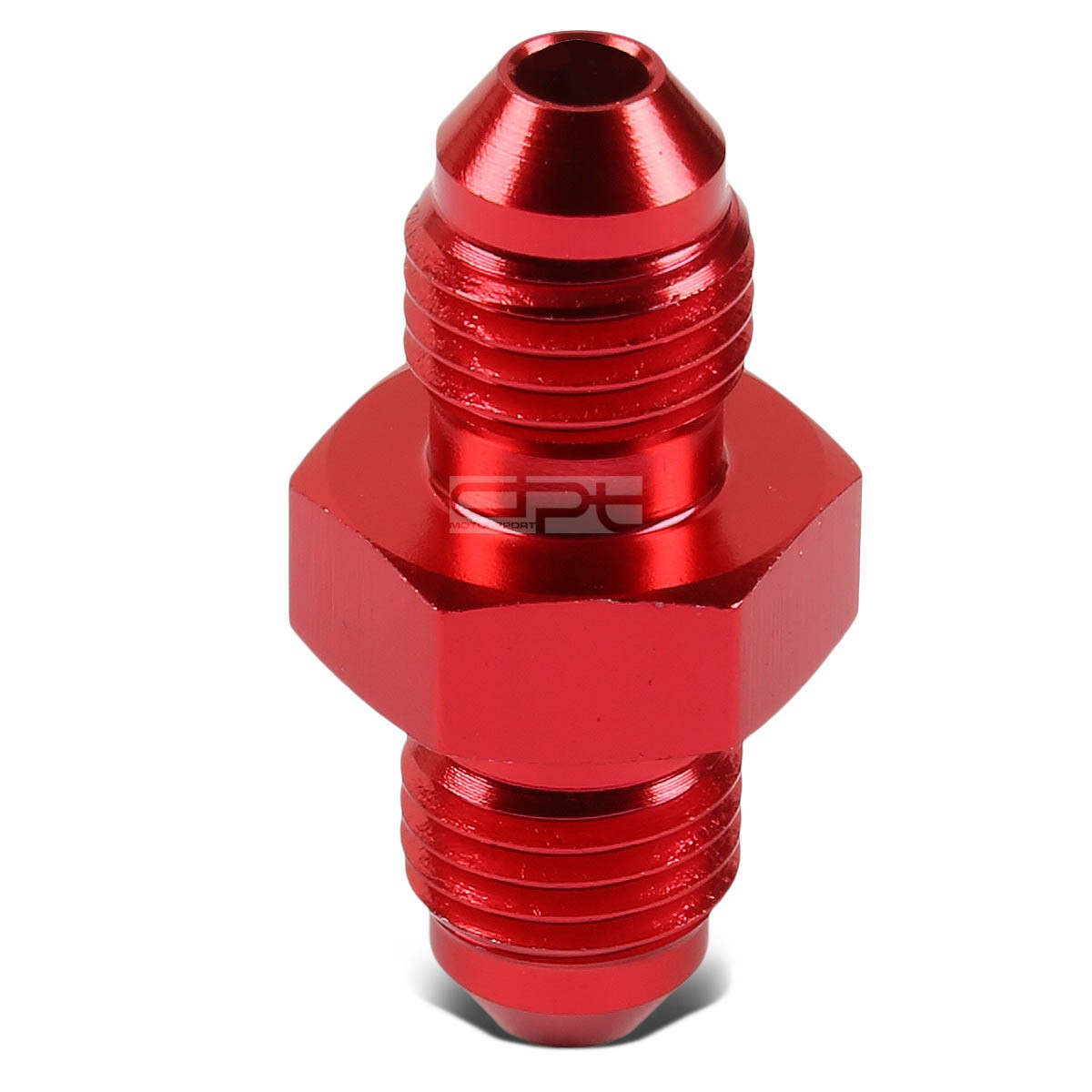 4an An-4 Male Straight Coupler Adapter Flare Red Gas/Oil/H20 Anodized