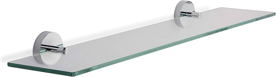 Croydex Pendle Glass Shelf Chrome Flexi Fix