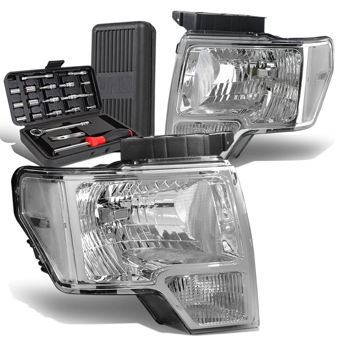 For 2009-2014 Ford F150 Pickup Pair Chrome/clear | Built Supply Co