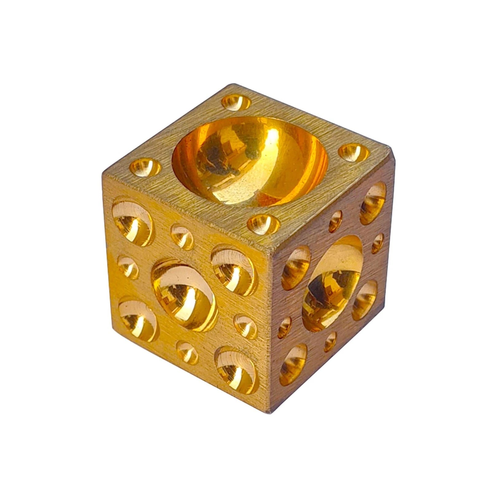 Brass Doming Block 1.1/4" X 1.1/4" X 1.1/4" Dapping -Jewelry Forming