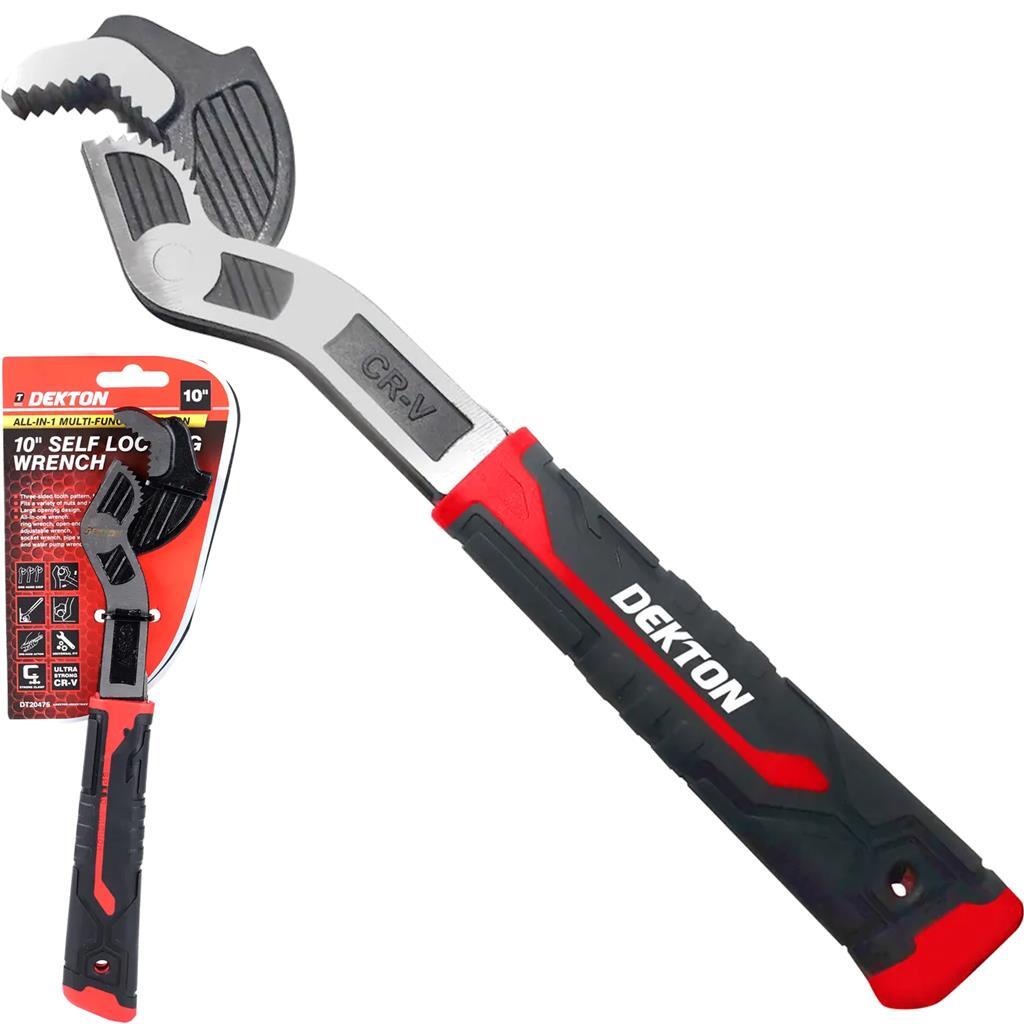 Dekton Sum One Handed Adjustable Self Locking Wrench Spanner Pliers 8"