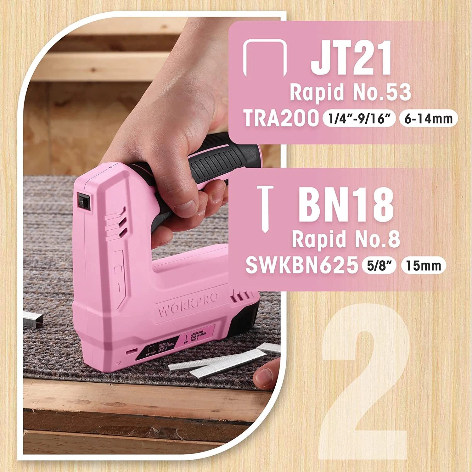 3.6V Electric Cordless 2-in-1 Staple Nail Gun Usb Charger W/ Staples