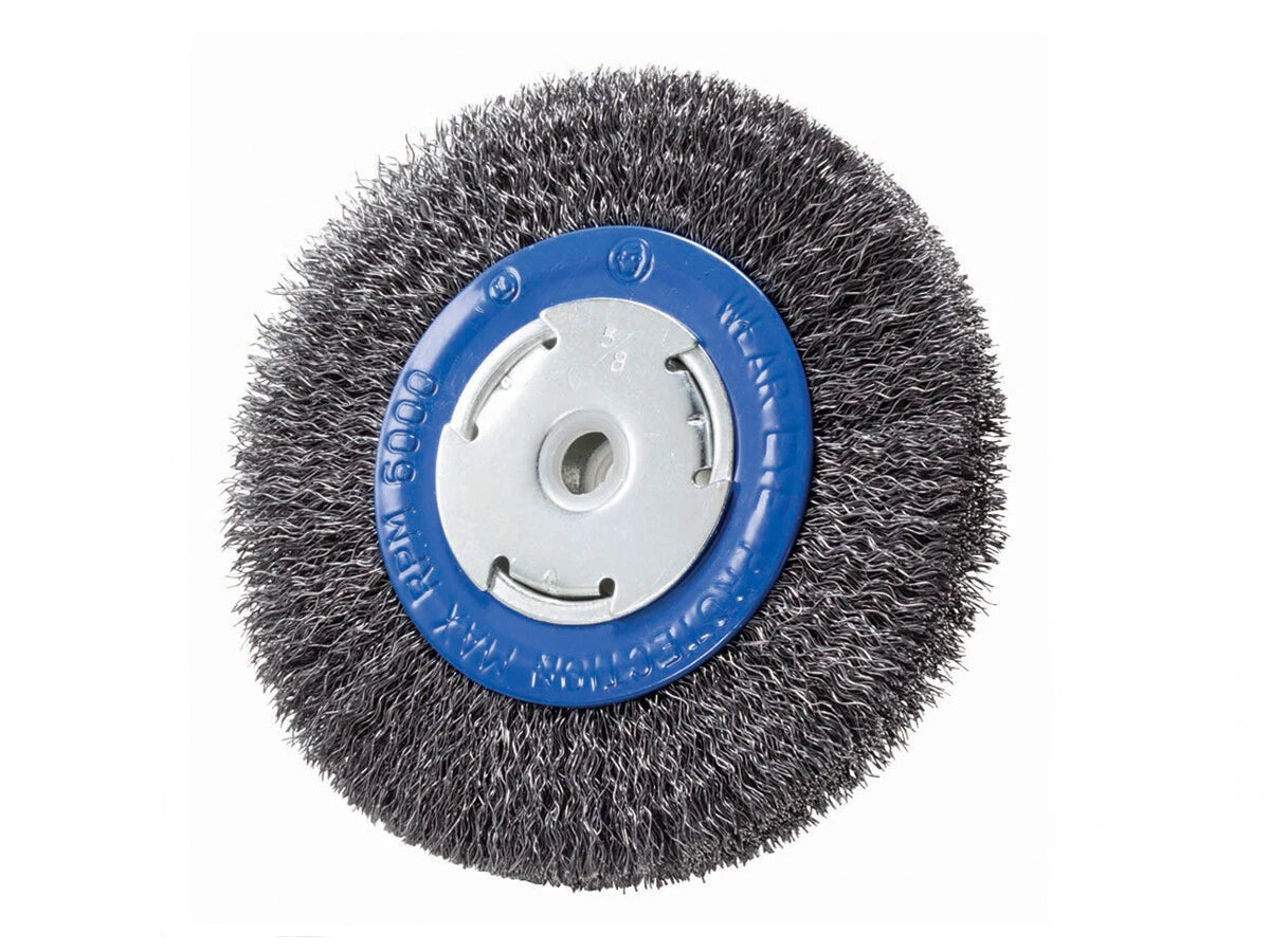 6" Inch Crimped Wire Wheel for Bench Grinder 2", 1/2", or 5/8" Arbor - PACK OF 2