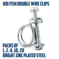 Koi Fish Pond Pipe Clamps Double Wire Hose Clips Zinc Plated Screw Tight PumpOpe