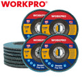 WORKPRO 10PC Flap Disc 4-1/2"x7/8" Grinding Wheel 40/60/80/120Grits