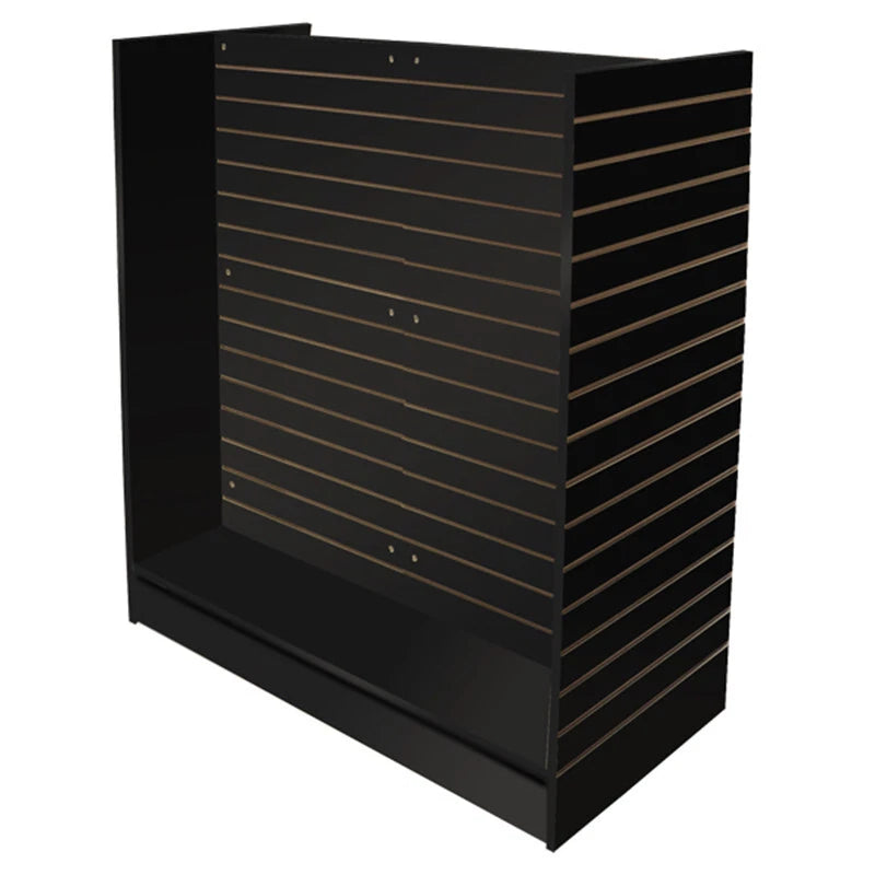 Black Slatwall Gondola Display - 48"w X 24"d X 54"h, Assembly Required