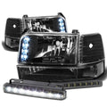 Black Housing Led Headlight+clea<wbr/>r Corner+drl | Built Supply Co