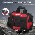WORKPRO 16" Tool Bag Top Wide Mouth With 46 Pockets For Tool Organizer
