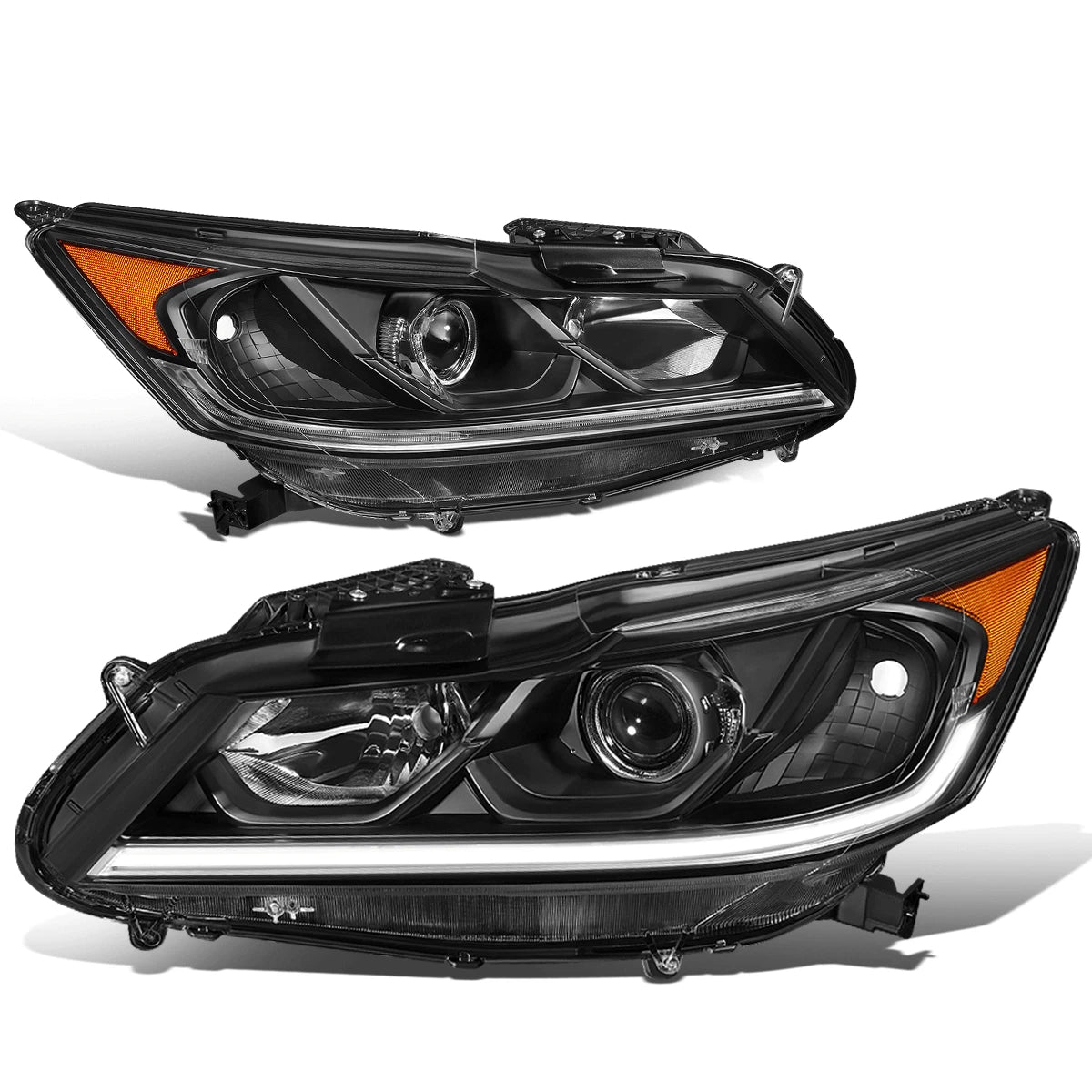 For 2016-2017 Honda Accord Ex Se Led Drl Black | Built Supply Co