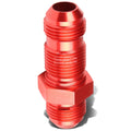 8an An-8 Male Thread Straight Bulkhead Flare Red Aluminum Anodized